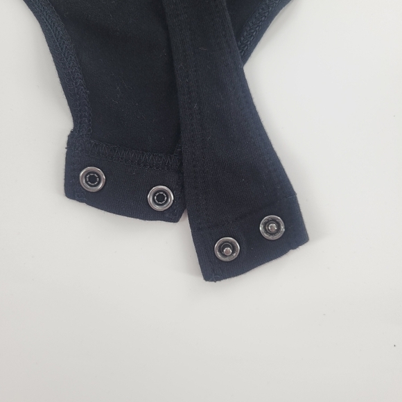 Express Deep v Silver Sequin Bodysuit Size S - Picture 4 of 6